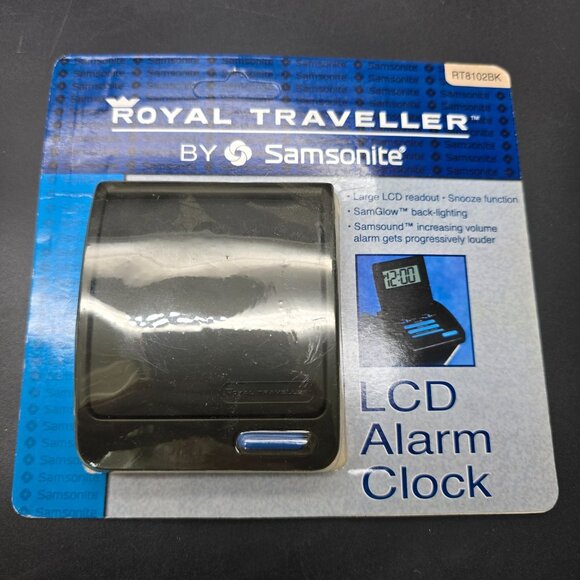Samsonite LCD Alarm Clock With Snooze Function Backlight Royal Traveller JJ4008 - Picture 1 of 4